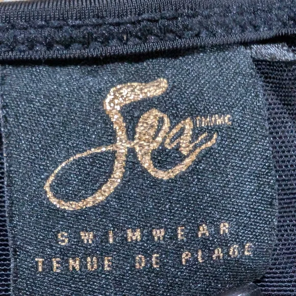 Sea Blue Patterned Swim Top Roomy Women's 1X - Picture 10 of 10